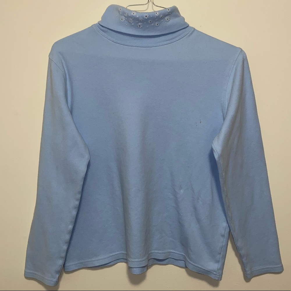 Blue Turtleneck